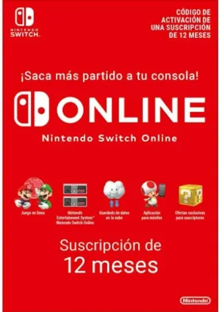 Nintendo Switch Online 12 Meses