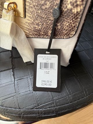 Bolso DKNY ORIGINAL  piel serpiente beige y marrón