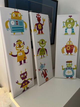 Cuadros decorativos de robots infantiles