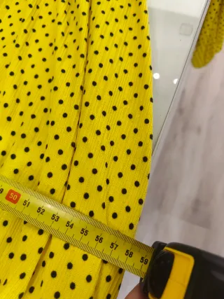 Vestido largo Zara amarillo lunares