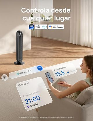 Dreo SMART ventilador de pie silencioso W-Fi Alexa