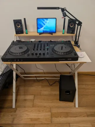 Mesa Escritorio Plegable Madera y Metal