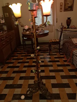 Lampada terra vintage stile fiorentino