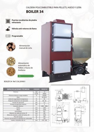 Caldera BOILER 34 policombustible Nueva AST209001