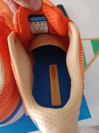 Zapatillas Hoka Running Naranja y Azul