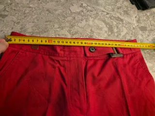 Pantalón Carolina Herrera Pierna Ancha Rojo