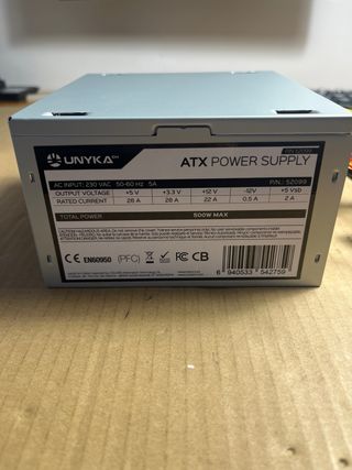 Fuente Alimentación UNYKA ATX 500W