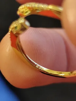 Anillo serpiente ajustable oro 18k esmeraldas