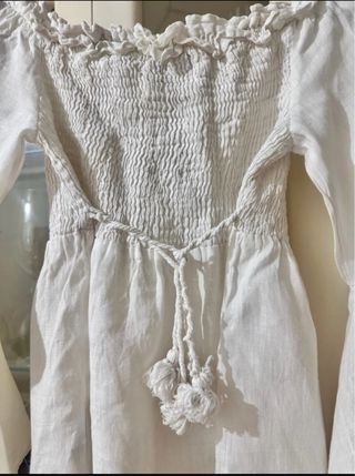 Blusa Zara Boho Blanca Manga Campana