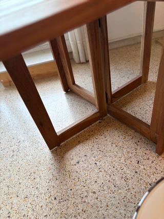 Mesa plegable colonial madera maciza