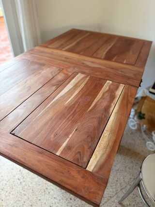 Mesa plegable colonial madera maciza