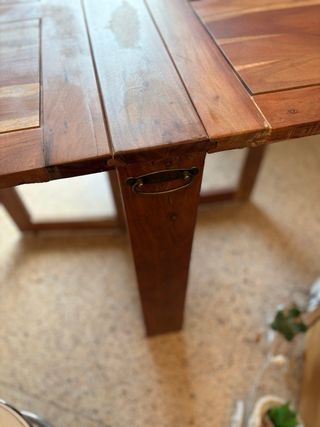 Mesa plegable colonial madera maciza