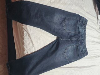 Jeans blu navy vita elasticizzata XL