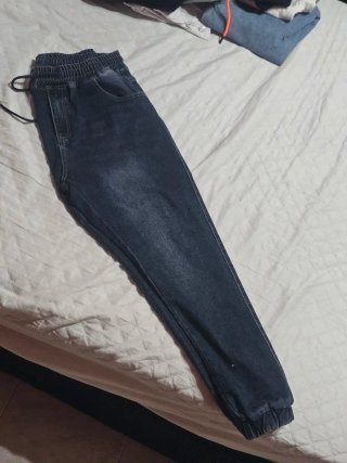 Jeans blu navy vita elasticizzata XL