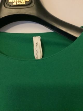 Vestito donna New Collection verde e nero