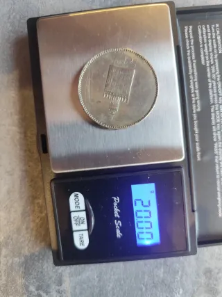 RARA Ficha Casino 5 pesetas Plata 0.900