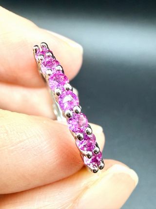 Anillo Ajustable de Topacios Rosas