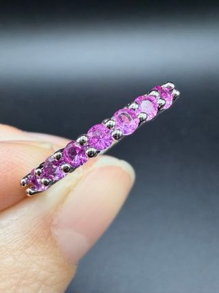 Anillo Ajustable de Topacios Rosas