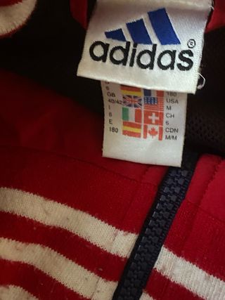 Chaqueta Adidas Vintage Roja y Azul Talla L