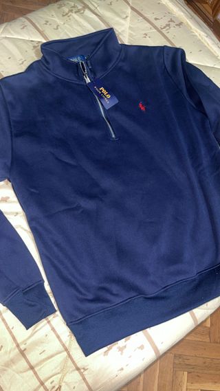 Sudadera Polo Ralph Lauren Azul Media Cremallera