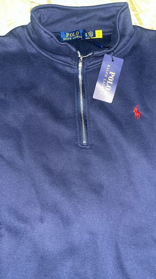 Sudadera Polo Ralph Lauren Azul Media Cremallera