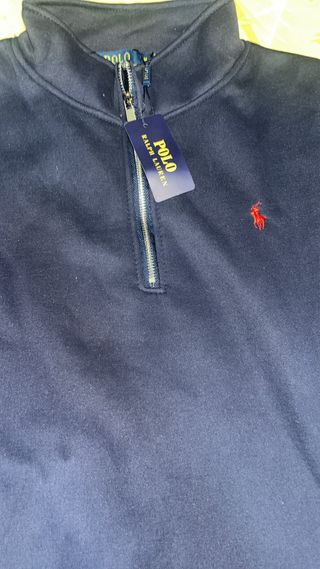 Sudadera Polo Ralph Lauren Azul Media Cremallera