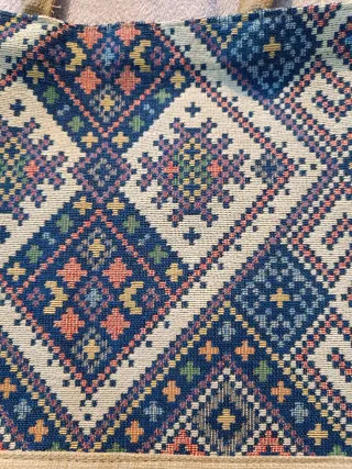 Bolso de tela con estampado geométrico