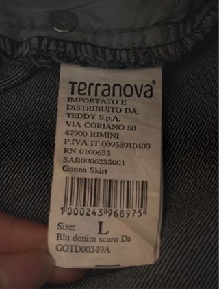 Minigonna jeans Terranova nuova