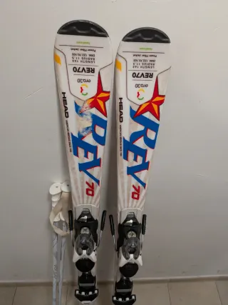 Esquís HEAD REV70 163cm + Bolsa + 4 bastones
