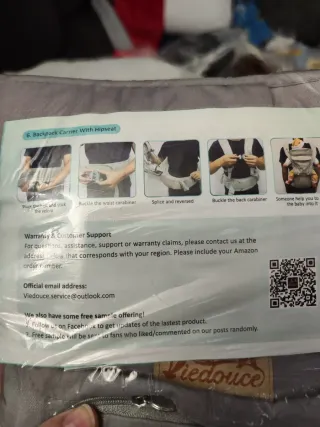 Portabebés ergonómico Viedouce 3.5-20kg