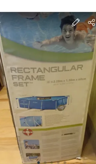 Piscina Rectangular Intex 2.20m 13,600 kg