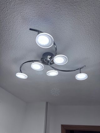Lámpara LED Moderna Plata y Transparente