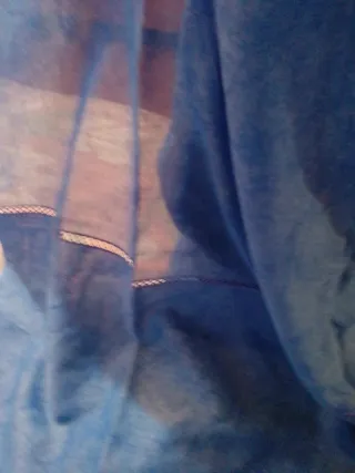 Retal tela azul para cortinas