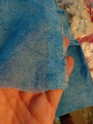 Retal tela azul para cortinas