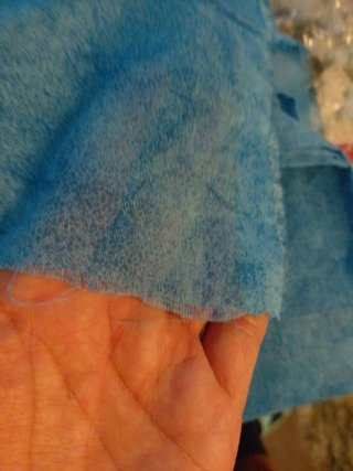 Retal tela azul para cortinas