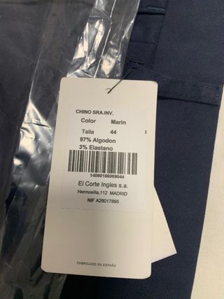 Pantalones Chinos Hombre/Mujer Azul