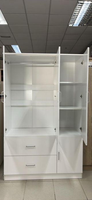 Armario 3 puertas eco madera blanco NUEVO