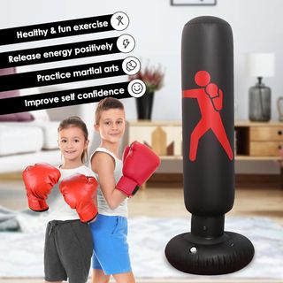 Saco de Boxeo Hinchable Infantil 160cm + Guantes