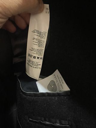 Abrigo Emilio Tucci Negro Talla 54. Lana-Cashmere