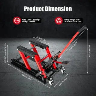 Elevador Hidráulico Moto VEVOR 680kg