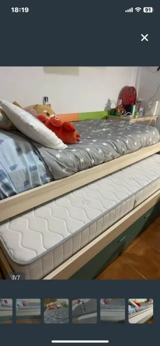 Cama nido con 2 cajones de madera
