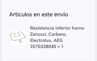 Resistencia Horno Inferior