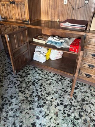 Librería Roble Macizo Años 40