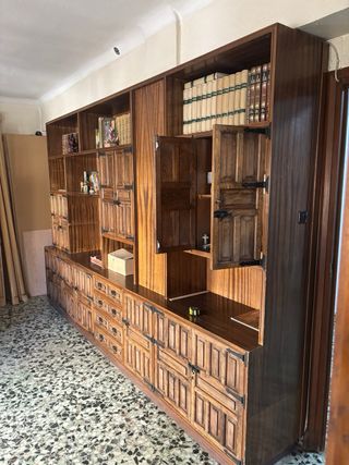 Librería Roble Macizo Años 40
