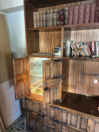 Librería Roble Macizo Años 40