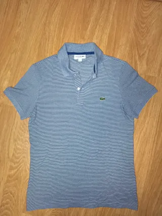 Camiseta Lacoste Rayas Azul Talla S