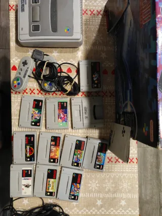 Super Nintendo con caja y 11 juegos