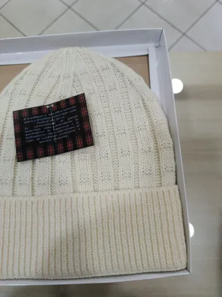 Berretto uomo color panna Cashmere