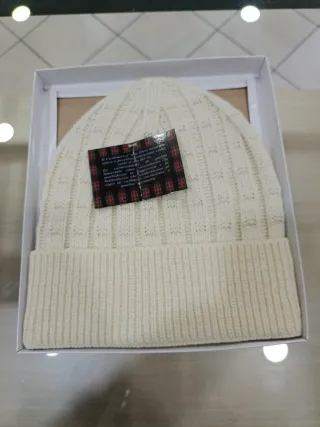 Berretto uomo color panna Cashmere