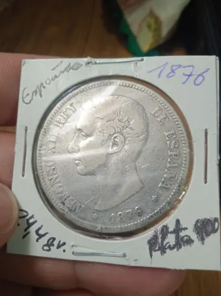 Lote 5 Monedas Plata Antigua( España)
